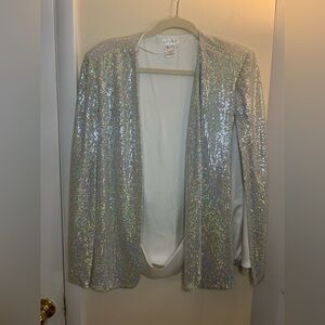 VENUS Silver Sequin Blazer
